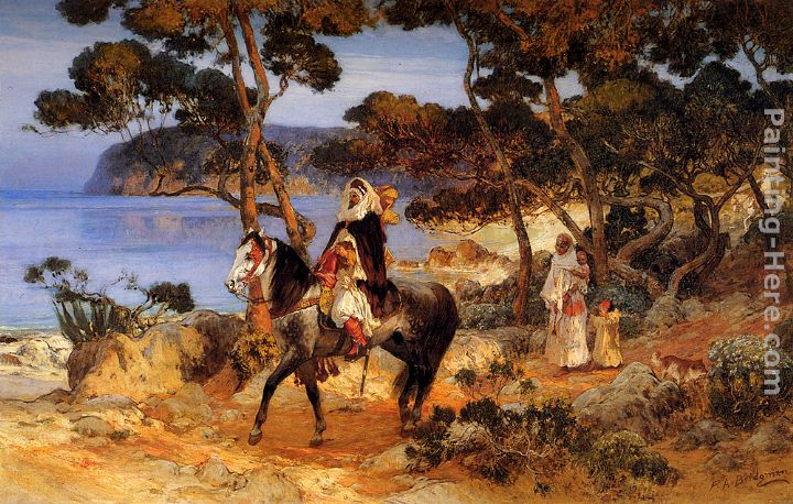 A Coastal Trail painting - Frederick Arthur Bridgman A Coastal Trail art painting